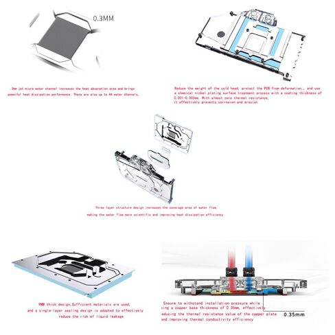 Copper GPU Water Cooling Block GPU Waterblock for ASRock AMD Radeon RX 9070 XT Taichi 16GB OC in Saudi Arabia