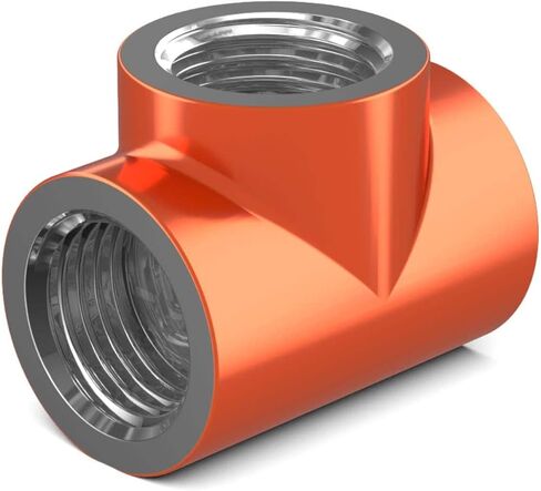 PrimoChill G 1/4in. Inline 3-Way SX Female T Adapter - UV Green in Saudi Arabia