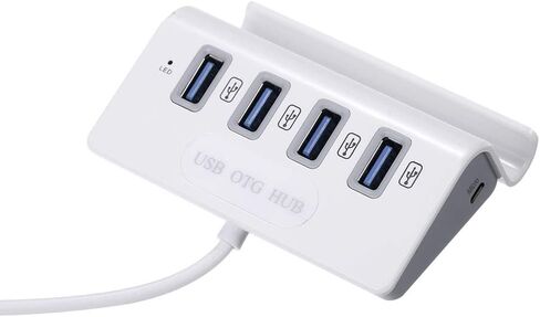4 Port USB Hub, USB 3.0 High Speed Data Splitter, Portable OTG Hub for Laptop, PC, Phone, Tablet, Plug and Play for Flash Drive, Hard Drive in Saudi Arabia