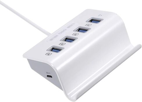 4 Port USB Hub, USB 3.0 High Speed Data Splitter, Portable OTG Hub for Laptop, PC, Phone, Tablet, Plug and Play for Flash Drive, Hard Drive in Saudi Arabia