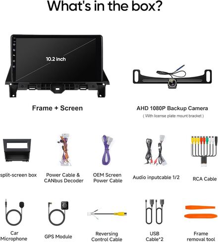 راديو السيارة لسيارة Honda Accord 8th 2008-2013، ترقية شاشة تعمل باللمس مقاس 10.2 بوصة مع Android 13، CarPlay، Android Auto، نظام تحديد المواقع العالمي (GPS)، كاميرا احتياطية 1080P، بلوتوث، WiFi، SWC، FM، AM (4G + 64G) in Kuwait
