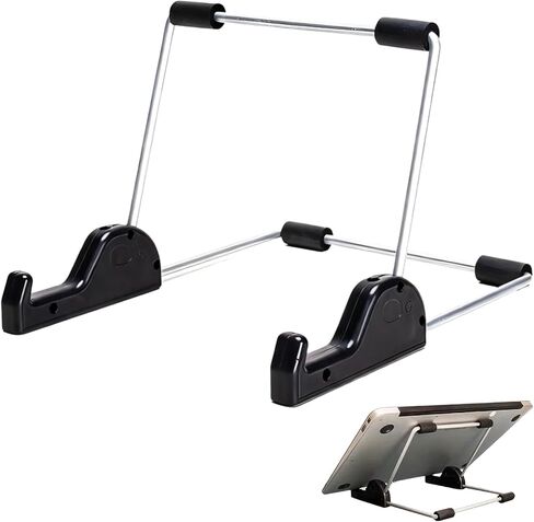 Tablet Holder for Desk Large Adjustable Stand for Screen and Reader Devices Folding Portable Desktop Stand Square Aluminum Support for Display Stands in Saudi Arabia