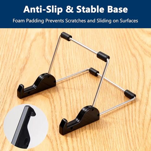 Tablet Holder for Desk Large Adjustable Stand for Screen and Reader Devices Folding Portable Desktop Stand Square Aluminum Support for Display Stands in Saudi Arabia