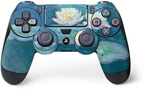 ملصق Skinit المخصص للألعاب متوافق مع وحدة تحكم PS4 Pro/Slim - مرخص رسميًا The Great Wave Off Kanagawa من Hokusai Design in Kuwait