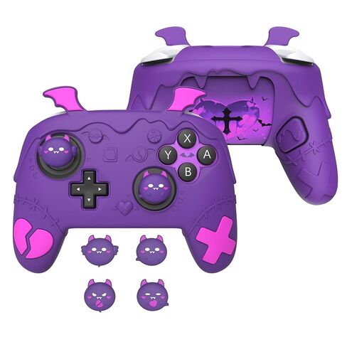 PlayVital for Nintendo Switch 2 Pro Controller Silicone Cover – Gothic Imp Series Cute Protective Skin Case for Switch 2 Pro Controller w/Back Button Caps & Thumb Grip & Sticker, Shockproof - Black in Saudi Arabia