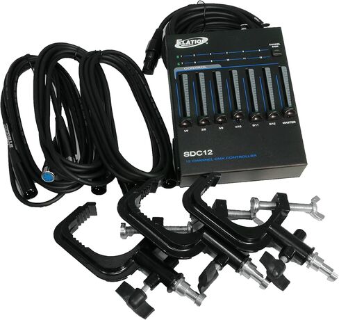 مجموعة غرفة الأخبار من سلسلة Dracast Plus - طقم إضاءة LED 3 ثنائي اللون مع حامل على شكل V وبطارية ذهبية اللون in Saudi Arabia