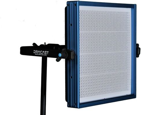 مجموعة غرفة الأخبار من سلسلة Dracast Plus - طقم إضاءة LED 3 ثنائي اللون مع حامل على شكل V وبطارية ذهبية اللون in Saudi Arabia