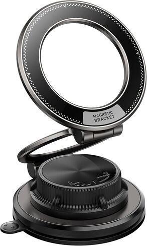 Alviera Car Phone Holder for Magsafe, [108+LBS Strongest Suction & 3000gf Magnetic] 360°Adjustable Phone Mount for iPhone 12 13 14 15 16 17 Pro Max/Pro/Air/Plus, Hands-Free Video/Selfie, Black in Saudi Arabia