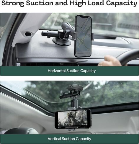FANAUE Phone Holder Suction Cup Mount, Cell Phone Mount for Dashboard Windshield Vent Wall,Car Phone Holder for iPhone 17 Pro Max 16 15 14 13 12 in Saudi Arabia