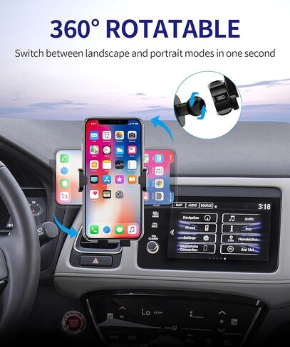 حامل هاتف السيارة لـ 2016-2022 Honda HRV HR-V ملحقات السيارات دعامة التنقل للديكور الداخلي حامل الهاتف الخلوي المحمول، دوران 360 درجة، حامل مخصص خاص بالمركبة in Kuwait