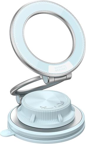 حامل هاتف السيارة Alviera لـ Magsafe، [108+LBS أقوى شفط ومغناطيس 3000gf] حامل هاتف قابل للتعديل 360 درجة لهاتف iPhone 12 13 14 15 16 17 Pro Max/Pro/Air/Plus، فيديو/سيلفي بدون استخدام اليدين، أسود in Kuwait