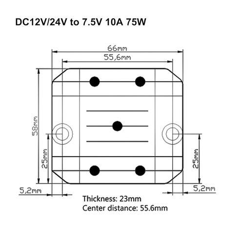 Artudatech Step Down DC/DC Buck Converter 12V/24V to 7.5V 10A Waterproof Regulator Power Module in Saudi Arabia