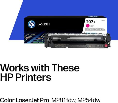 Original HP 202X Magenta High-yield Toner Cartridge | Works with HP Color LaserJet Pro M254, HP Color LaserJet Pro MFP M281 Series | CF503X in Saudi Arabia