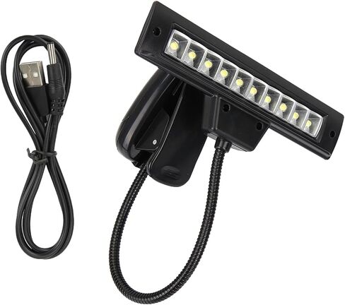 Portable LED On Light, Flexible Gooseneck Reading Lamp with USB Charging and AAA Battery Power, for Music Stand Workbench Night Reading in Saudi Arabia