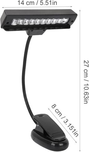 Portable LED On Light, Flexible Gooseneck Reading Lamp with USB Charging and AAA Battery Power, for Music Stand Workbench Night Reading in Saudi Arabia