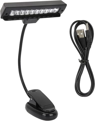 Portable LED On Light, Flexible Gooseneck Reading Lamp with USB Charging and AAA Battery Power, for Music Stand Workbench Night Reading in Saudi Arabia