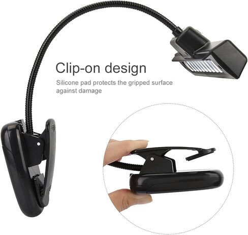 Portable LED On Light, Flexible Gooseneck Reading Lamp with USB Charging and AAA Battery Power, for Music Stand Workbench Night Reading in Saudi Arabia