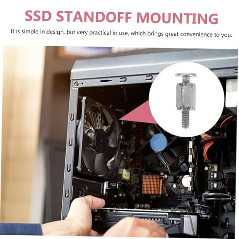Operitacx 20 قطعة M.2 طقم براغي تثبيت SSD برأس سداسي مع صواميل لتركيب وإصلاح اللوحة الأم للكمبيوتر SSD in Kuwait