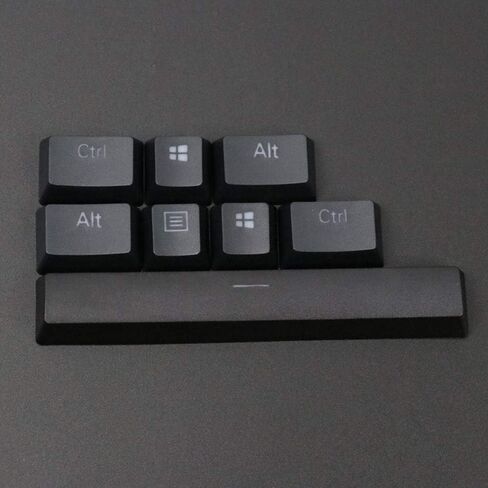 8 Keys Razer Keycaps Backlit PBT Double Shot Keycap 6u Spacebar 1.5u Ctrl Alt 1u Menu Win Key OEM Profile for All Razer Gaming Mechanical Keyboards in Kuwait