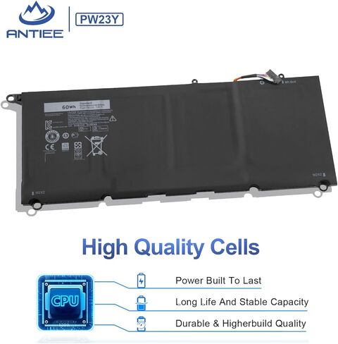 PW23Y 60Wh استبدال بطارية الكمبيوتر المحمول Dell XPS 13 9360 3-9360-D1605G 13-9360-D1605T 13-9360-D1505 13-9360-D1505G 13-9360-D1609 13-9360-D1609G 13-9360-D1705G 13-9360-D1805TG RNP72 0RNP72 0TP1GT in Kuwait