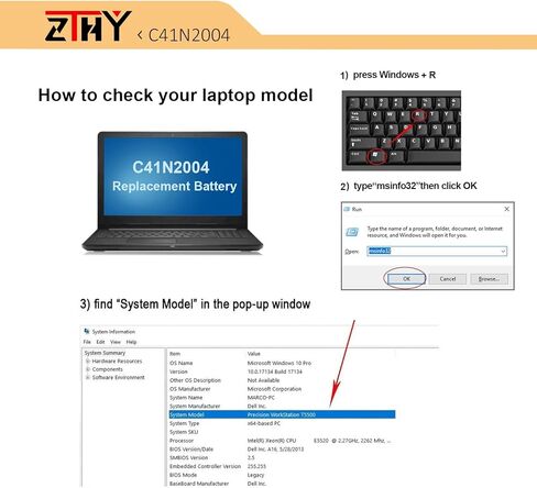 ZTHY C41N2004 Laptop Battery Replacement for Asus ZenBook Duo 14 UX482E UX482EA UX482EAR UX482EG UX482EGR UX482EA-HY006T UX482EA-HY777TS UX482EG-HY016R UX482EAR-DH71T UX482EGR-HY361W Series 15.4V 70Wh in Saudi Arabia