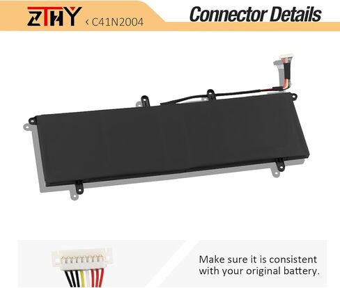ZTHY C41N2004 Laptop Battery Replacement for Asus ZenBook Duo 14 UX482E UX482EA UX482EAR UX482EG UX482EGR UX482EA-HY006T UX482EA-HY777TS UX482EG-HY016R UX482EAR-DH71T UX482EGR-HY361W Series 15.4V 70Wh in Saudi Arabia