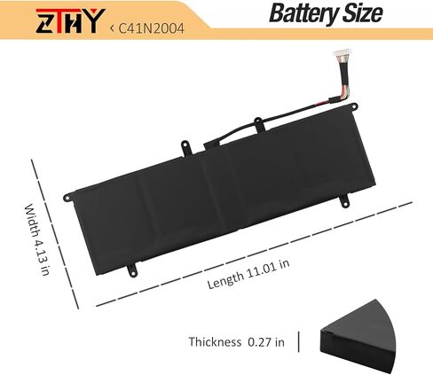ZTHY C41N2004 Laptop Battery Replacement for Asus ZenBook Duo 14 UX482E UX482EA UX482EAR UX482EG UX482EGR UX482EA-HY006T UX482EA-HY777TS UX482EG-HY016R UX482EAR-DH71T UX482EGR-HY361W Series 15.4V 70Wh in Saudi Arabia