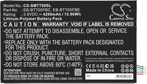 3.8V 4200mAh EB-BT705FBU EB-BT705FBE EB-BT705FBC Battery Replacement is SM-T700 SM-T705M SM-T705Y Tab S 8.4 SM-T707 SM-T705 SM-T707D SM-T705C SC-03G SM-T707A Klimt SM-T707V in Saudi Arabia