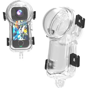حافظة غوص غير مرئية Insta 360 X4 Air، غطاء حماية سريع الفك لمنع رذاذ الماء حتى 50 مترًا (164 قدمًا) غطاء حماية للغوص تحت الماء لـ Insta360 X4 Air مع ملحقات دعامة in Kuwait