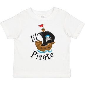 inktastic Lil' Pirate Pirate Ship, Blue Bandana Toddler T-Shirt in Saudi Arabia