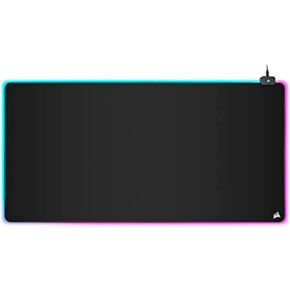 لوحة ماوس ألعاب قماشية ممتدة 3XL من Corsair MM700 RGB / بساط مكتب - سطح قماش ضخم 1220 مم × 610 مم (48 بوصة × 24 بوصة)، إضاءة RGB ثلاثية المناطق 360 درجة، منفذي USB - أسود in Kuwait