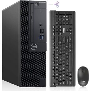Dell OptiPlex 3060 Desktop Computers Windows 11 Pro, Hexa Core i5-8500 Up to 4.1Ghz,16GB DDR4, 256GB M.2 NVMe SSD,1TB HDD,AX210 Built-in WiFi 6E, Small Form Factor PC, Black (Renewed) in Kuwait