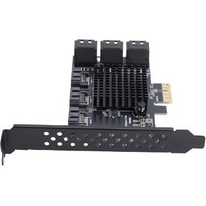 بطاقة توسيع PCIe 1X إلى 9 SATA، وحدة تحكم SATA 3.0 بسرعة 6 جيجابت في الثانية و9 منافذ Serial ATA 3.0 بطاقة توسيع مع دعامة تدعم المنفذ التسلسلي SSD in Kuwait