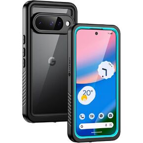 حافظة Lanhiem Pixel 10 Pro XL، حافظة IP68 مقاومة للماء والغبار مع واقي شاشة مدمج، غطاء شفاف واقٍ متين مقاوم للصدمات لكامل الجسم لهاتف Google Pixel 10 Pro XL 6.8 بوصة، أسود in Kuwait