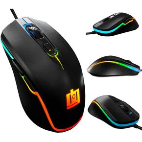 ماوس الألعاب السلكي Deco Gear DGGMOUS - 800-5000 نقطة لكل بوصة قابلة للتعديل - 11 وضع RGB - (متجدد) in Kuwait