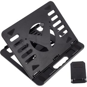 Angoily Foldable Laptop Stand for Desk Portable Adjustable Riser Rotary Design Compatible Laptops for Home Office and Travel in Kuwait