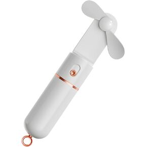 Housoutil Mini Handheld USB Charging Fan 2000mah Portable Personal Cooling Fan with 3-speed Adjustable Foldable Design for Outdoor Travel and Office Use White in Kuwait