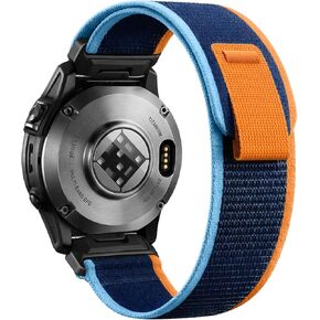حلقة نايلون سريعة مقاس 22 مم متوافقة مع سوار ساعة Garmin Fenix ​​7 6 5/Fenix ​​8 47 مم/Fenix ​​E 47 مم/Fenix ​​5 Plus/Fenix ​​6 Pro/Fenix ​​7 Pro/Forerunner 955 965 945 935 in Kuwait