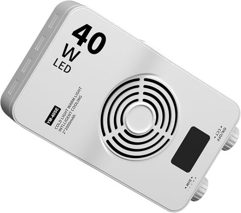 مصباح فيديو LED محمول بقدرة 40 وات، CRI 95+ 3000-7000K LED ضوء كاميرا قوي، إضاءة تصوير فوتوغرافي بقدرة 3000 مللي أمبير في الساعة مع CRI عالي، مثالي لمدونات الفيديو والتصوير الفوتوغرافي ومؤتمرات الفيديو in Kuwait