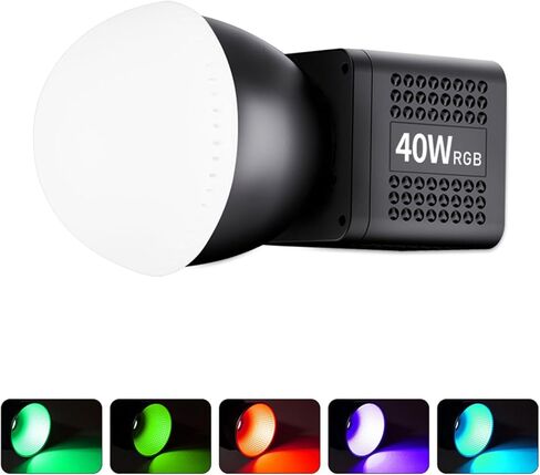 مصابيح فيديو Fabater RGB، إضاءة تصوير فوتوغرافي LED محمولة مع حامل حذاء بارد، 2500K-6500K قابلة للتعتيم، لون قابل للتعديل، 20 مشهد، مصباح يدوي محمول قابل لإعادة الشحن للصور in Kuwait