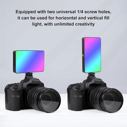 GOWENIC RGB LED Video Light, Wide Compatibility and Dual Mounting Options, Long Battery Life, with 140 LED Beads, for Video Photoshoots Live Broadcast in Saudi Arabia