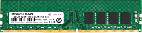 Transcend 16GB DDR4 RAM، 3200MHz (أو 2666MHz أو 2400MHz) ذاكرة سطح المكتب UDIMM، متوافقة مع وحدة ذاكرة الكمبيوتر Intel & AMD Ryzen، PC4-25600، 2Rx8 1Gx8 CL22 1.2V 288 Pin ذاكرة سطح المكتب غير المخزنة in Kuwait