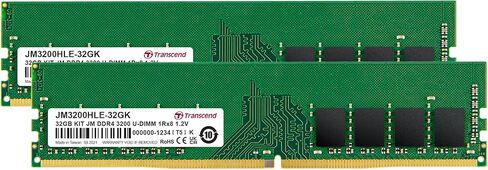 Transcend 16GB DDR4 RAM، 3200MHz (أو 2666MHz أو 2400MHz) ذاكرة سطح المكتب UDIMM، متوافقة مع وحدة ذاكرة الكمبيوتر Intel & AMD Ryzen، PC4-25600، 2Rx8 1Gx8 CL22 1.2V 288 Pin ذاكرة سطح المكتب غير المخزنة in Kuwait