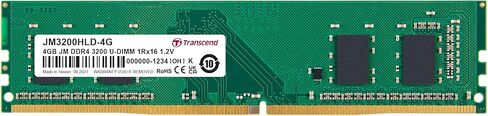 Transcend 16GB DDR4 RAM، 3200MHz (أو 2666MHz أو 2400MHz) ذاكرة سطح المكتب UDIMM، متوافقة مع وحدة ذاكرة الكمبيوتر Intel & AMD Ryzen، PC4-25600، 2Rx8 1Gx8 CL22 1.2V 288 Pin ذاكرة سطح المكتب غير المخزنة in Kuwait