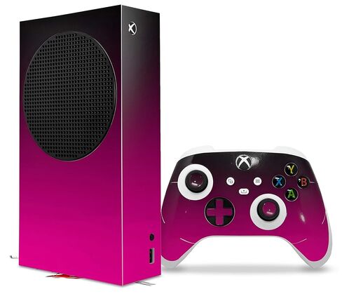 WraptorSkinz Skin Decal Vinyl Wrap compatible with the XBOX Series S Console and Controller Smooth Fades Hot Pink Black (GAMING CONSOLE NOT INCLUDED) in Saudi Arabia