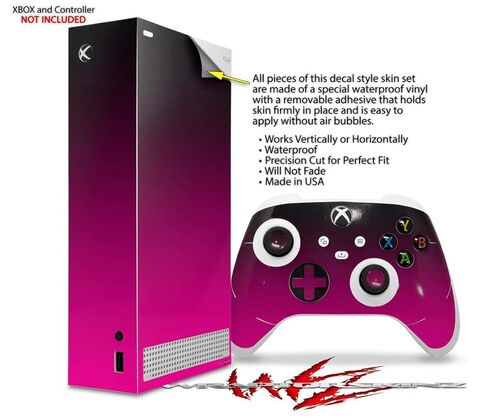 WraptorSkinz Skin Decal Vinyl Wrap compatible with the XBOX Series S Console and Controller Smooth Fades Hot Pink Black (GAMING CONSOLE NOT INCLUDED) in Saudi Arabia