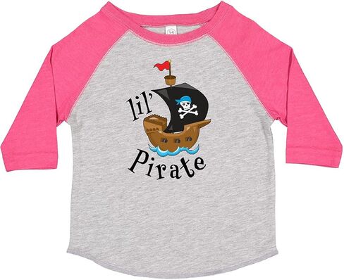 inktastic Lil' Pirate Pirate Ship, Blue Bandana Toddler T-Shirt in Saudi Arabia