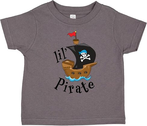 inktastic Lil' Pirate Pirate Ship, Blue Bandana Toddler T-Shirt in Saudi Arabia