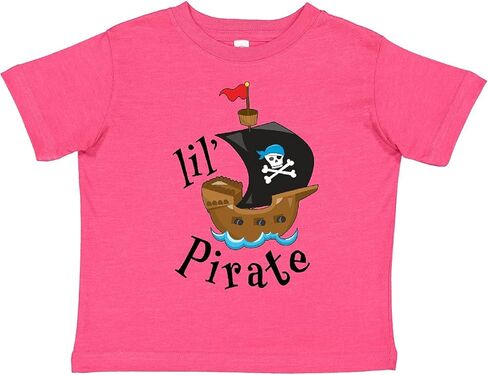 inktastic Lil' Pirate Pirate Ship, Blue Bandana Toddler T-Shirt in Saudi Arabia