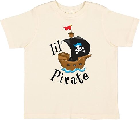 inktastic Lil' Pirate Pirate Ship, Blue Bandana Toddler T-Shirt in Saudi Arabia